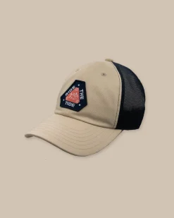 Store Southern Tide Tidal Wave Trucker Hat Stone