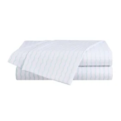 Clearance WPH Wavy Stripe Sheet Set Aqua