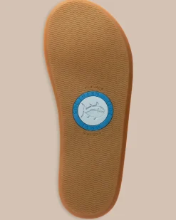 Outlet Southern Tide Womens Coral Leather Weekend Flipjacks Conch Shell