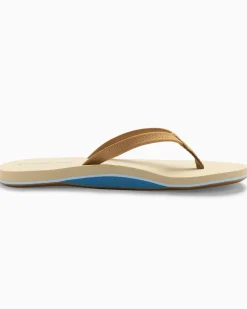 New Southern Tide Womens Leather Weekend Flipjacks Seashore
