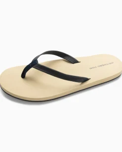 Hot Southern Tide Women'S Navy Leather Weekend Flipjacks Nautical Navy