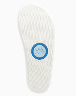 Fashion Southern Tide Women'S Weekend Leather Flipjacks Metallic Silver