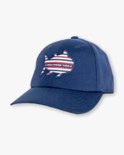 Sale Southern Tide Youth Rockets Red Glare Performance Hat Navy
